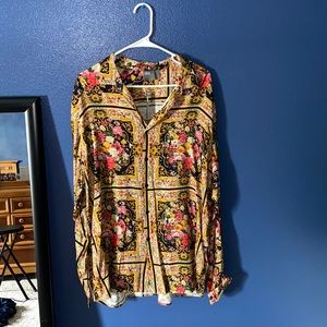 Long sleeve button up.